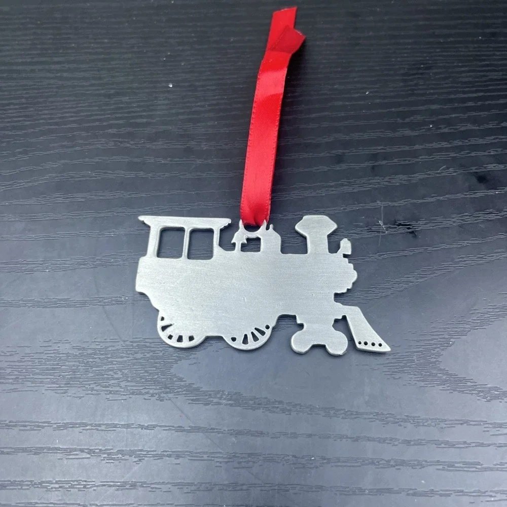 Gloria Duchin Genuine Pewter Train Christmas Ornament Engravable Made in USA